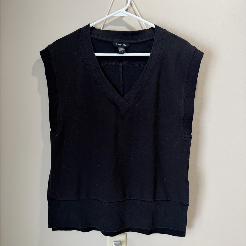 Athleta Black V-Neck Sweater